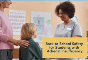 School nurse with new student