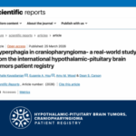 Screen shot of published study with Hypothalamic-Pituitary Brain Tumors Patient Registry Logo