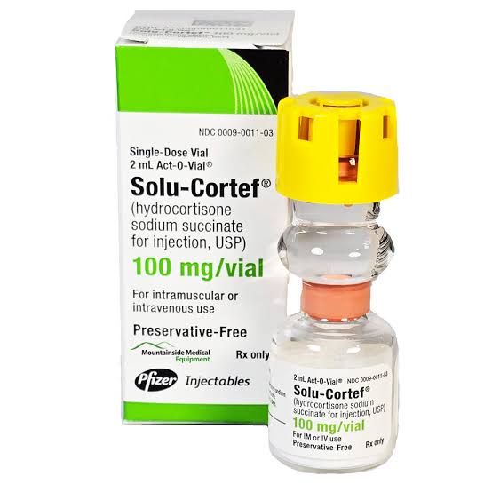 Solu cortef act o vial