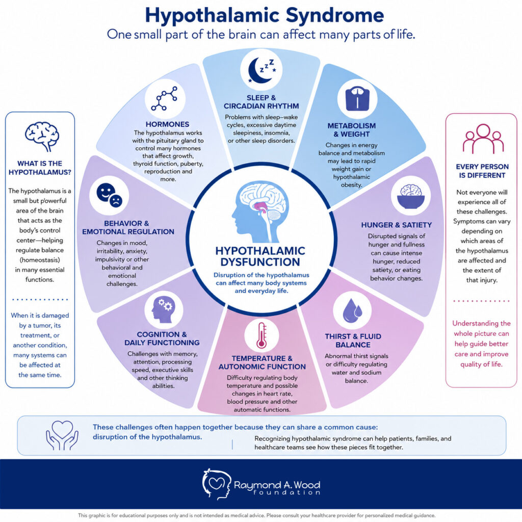 Infographic of all of the functions of the hypothalamus